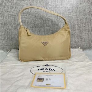 Prada Vintage Nylon Bag in Beige
